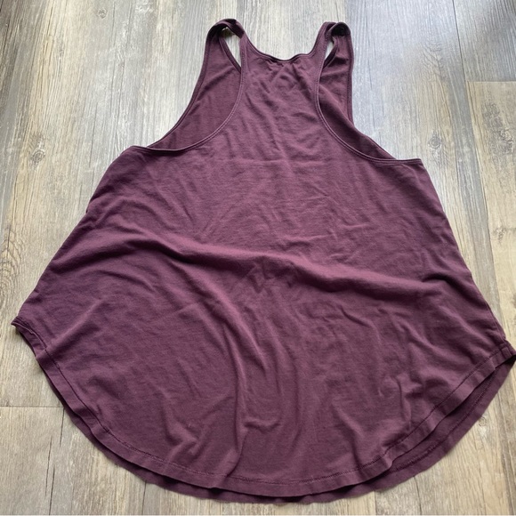 Aubergine Maroon Purple Wilfred Free Aritzia High Neck Tank Top - Picture 5 of 5